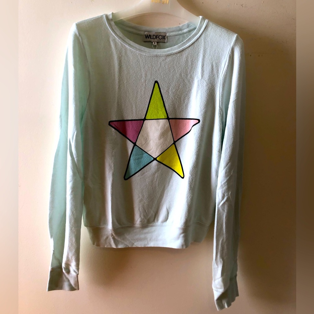 NEW Wildfox Women’s Crew Neck Long Sleeve Super soft Tee NWT